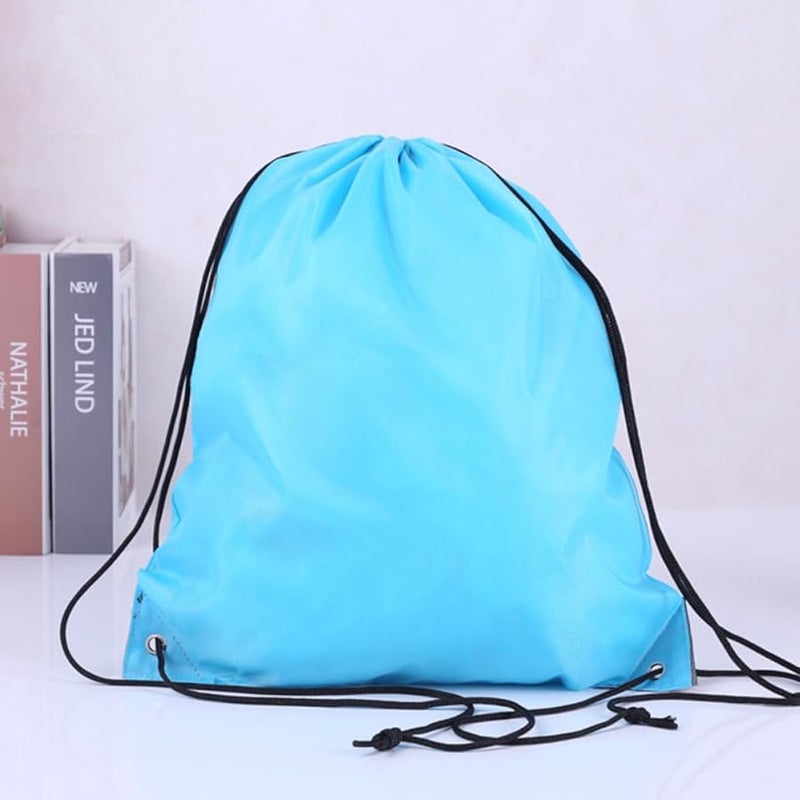 3Pcs Waterproof Drawstring Bag Set Lightweight Travel Gym Sports Pouch Random Color - Image 2